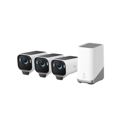 Image of eufyCam S3 Pro 3 Cam Kit, Solar Camera Outdoor Wireless, Colour Night Vision, 4K Security with Panel, Forever Power 2.0, Face Recognition AI, Expandable Local Storage, No Monthly Fee