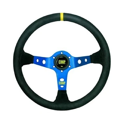 Image of OMP OMPOD/1954/BN Corsica Leather Steering Wheel Back, Black/Blue