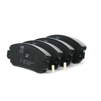 Image of 5892309, 5892310, 5892312, 5951660, 5951671 Brake pad set FEBI BILSTEIN 16077 Front Axle with acoustic wear warning anti squeak plate