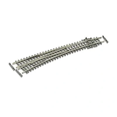 Image of Peco SL E387F Streamline Code 55 Left Hand Curved Turnout Electrofrog