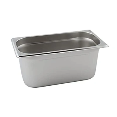 Image of Genware NEV GN13 100 Stainless Steel Gastronorm Pan, Size 1/3, mm Deep