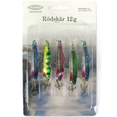 Image of 5 Fladen Fishing Tackle 12g Lures Size 8 Trebles Perch Pike Mackerel Bass