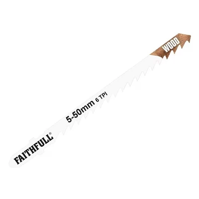 Image of Faithfull JBT244D Jigsaw Blades Wood (Pack of 5)