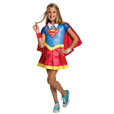 Image of Rubie&#039;s Official Girl&#039;s Dc Super Hero Deluxe Supergirl Costume Small Halloween