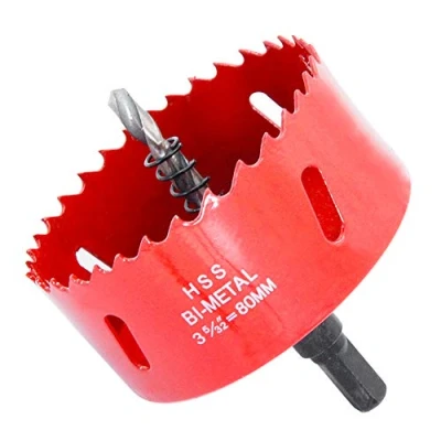 Image of 80mm Hole Saw LAIWEI cutterhole cutter,3.15 Inch HSS Annular Cutter Drill Bit,holes in wood,gypsum board,aluminum profiles, PVC and other materials(3 5/32&quot;)