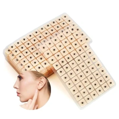 Image of Acusoothe Ear Seeds Disposable Acupuncture Vaccaria Earseed Patch Plasters Nude for Instant Use (600)