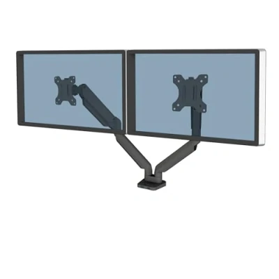 Image of Fellowes Platinum Series Dual Arm VESA Mount for Monitor Upto 10 27 Inch,Black,8042501