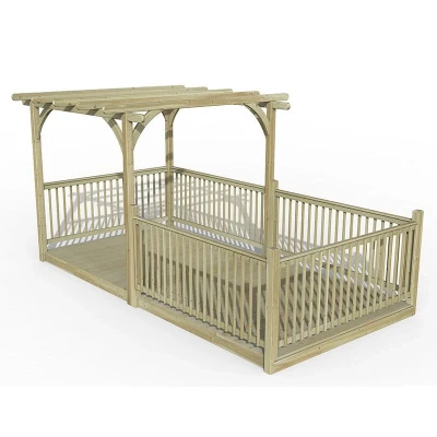Image of 8&#039; x 16&#039; Forest Pergola Deck Kit No. 13 (2.4m 4.8m)