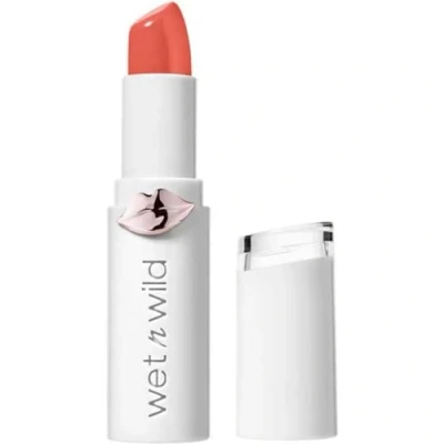 Image of Wet n Wild, Megalast Lipstick, Long lasting Lipstick with Shine Finish, Hydrating Formula Microspheres, Natural Marine Plant Extracts, Coenzyme Q10 and Vitamins A &amp; E, Bellini Overflow