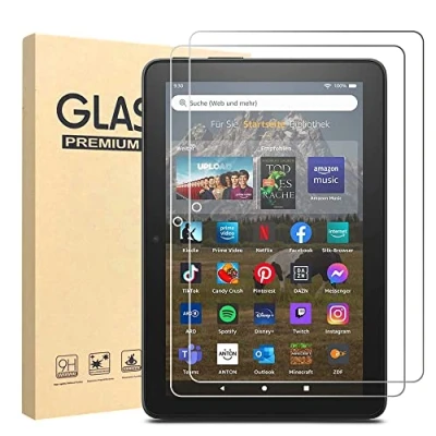 Image of KLWAINM [2 Pack] Tempered Glass Screen Protector Compatible with 8 2022&amp;2024 Tablet 2.5D 9H HD Anti Scratch Transparent Clear Bubble Free Protective Film