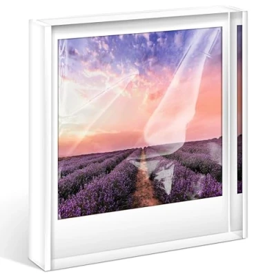 Image of Janaden Polaroid Frame for i Type/600/SX 70 Film, Frames 4.2 x 3.5 Photos, Acrylic Picture Photo Frame, Pictures