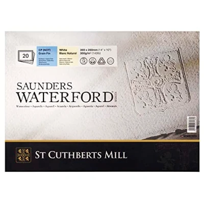 Image of St Cuthberts Mill Glued Pad, Cotton, White, 10 x 14 inches