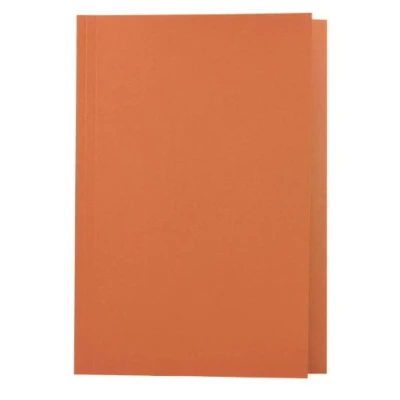 Image of Concord Square Cut Folder Recycled Pre punched 270gsm Foolscap Orange Ref 43206 [Pack of 100]