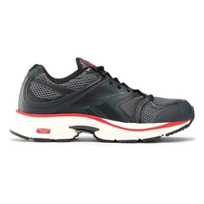 Image of Reebok Classic Premier ROAD PLUS Unisex Trainers, Size: 5, Dark grey/red/black Imitation leather/ textile