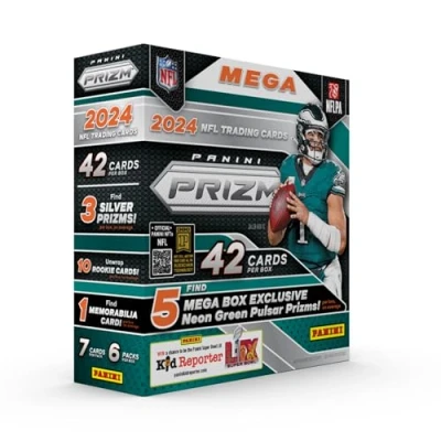 Image of 2024 Panini Prizm Football Trading Cards Mega Box