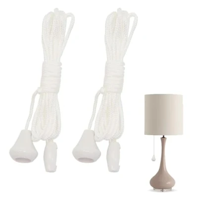 Image of 2Pcs Replacement Cord Pull for Ceiling Switch,Bathroom Light Cord,1.5m Switch Bathroom Switches