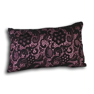 Image of Riva Home Macrame Cushion Purple Size 30 cm x 50
