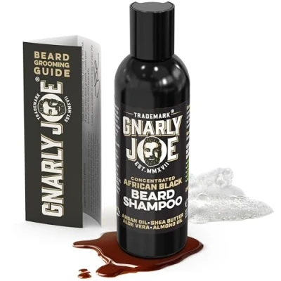 Image of Gnarly Joe Beard Shampoo for men 100ml Moisturise and Soften African Black soap Shea Butter Coconut wash Dandruff (Shea Coconut)