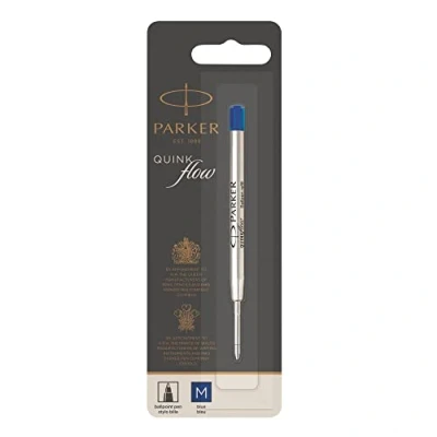 Image of Parker QuinkFlow Blue Ball Point Pen Refill Medium