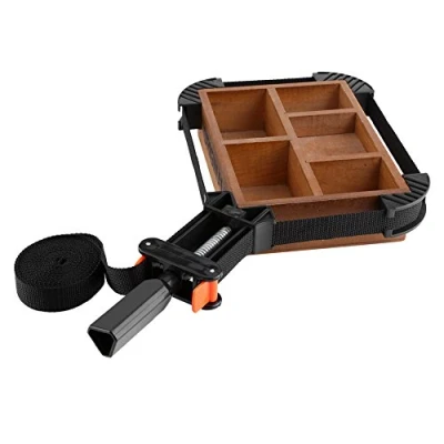 Image of Corner Band Clamp Strap,Multi Function Adjustable 4 Jaws Picture Frame Holder Woodworking Tool with Screw Handle for Binding