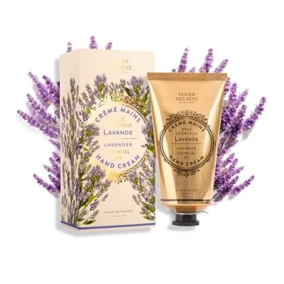 Image of Panier des Sens Lavender Hand Cream for very Dry Hands and Skin Vegan Women Men With Shea Butter &amp; Olive Oil Made in France 97% Natural Ingredients 75ml