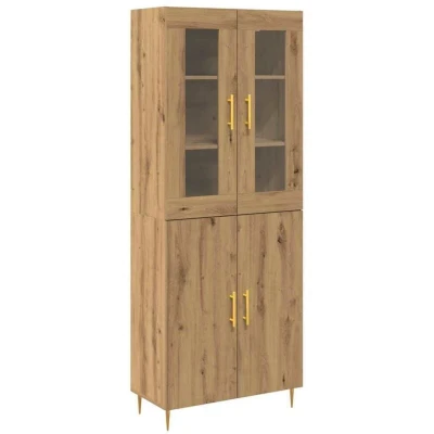Image of vidaXL Highboard Artisan Oak 69.5x34x180 cm Engineered Wood