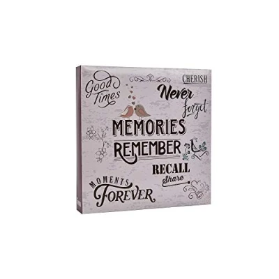 Image of Arpan Large Slip In Pockets 3 Ring Binder Photo Album Holds 500 6x4&quot; Photos Wedding, Baby Birthday (Slogan Art)