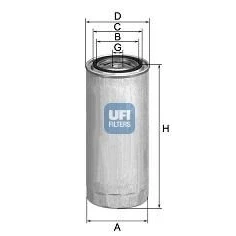 Image of F934201060010 Fuel Filter UFI 24.139.00 Spin on