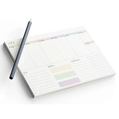 Image of A4 Weekly Planner 52 Week To View Diary Desk Pad Habit Tracker Todo Do List Multi Colour