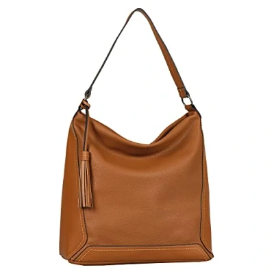 Image of TOM TAILOR Women&#039;s isa Shopper with Zip, Cognac, one Size