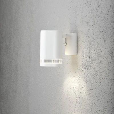 Image of Konstsmide Modena outdoor wall light with slit, 1 bulb, white