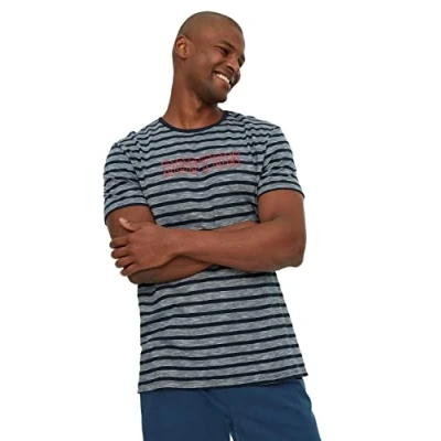 Image of Trendyol Man Regular fit Basic Crew Neck Knit T Shirt Navy Blue