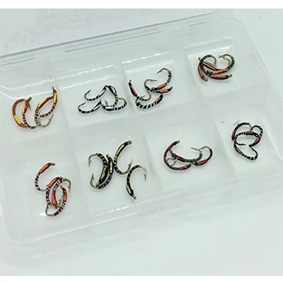 Image of BestCity FLY Fishing 32 Epoxy Buzzers + FREE BOX Size 10 14 Trout Flies UK #342,