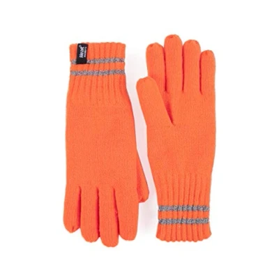 Image of 1 Pack Bright Orange Workforce Gloves Unisex Small/Medium Heat Holders