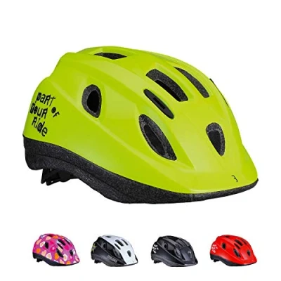 Image of Bbb Cycling Unisex Youth Bike Helmet for Kids Boogy Boys and Girls Mountainbike Road Skateboard Inline Skating Scooter BHE 37 M (52 56 cm), Glossy Neon Yellow