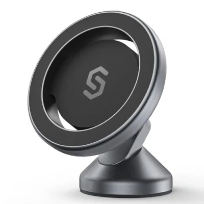 Image of SYNCWIRE for MagSafe Car Mount Flexible Rotation Magnetic Phone Holder Dash, Strong Magnets Cell Universal Compatible iPhone,Samsung,Pixel Accessories