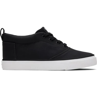 Image of TOMS Unisex Kids Fenix Mid Sneaker, Black Microsuede, 1.5 UK