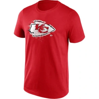 Image of NFL Mens Splatter T Shirt Unisex Adults KC Chiefs L