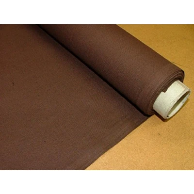 Image of Pandoras Upholstery 1 Metre Brown Flame Retardant Calico Fabric Curtain Craft