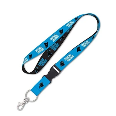 Image of WinCraft NFL Carolina Panthers Lanyard with Detachable Buckle, 3/4&quot;