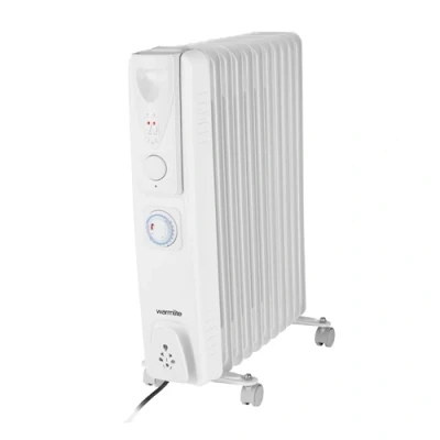Image of Warmlite 2500W Oil Filled Radiator with Timer White