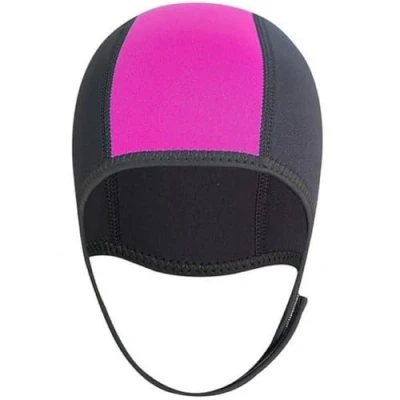 Image of Neoprene Diving Hood 2.5mm Warmth Swim Cap with Ajustable Strap for Men Women Open Water Swimming Ear Protective