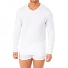Image of Abanderado X Temp Mens long Sleeve T Shirt A0DGQ. Thermal regulation and lasting comfort. White Size Large