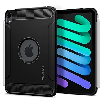 Image of Spigen Rugged Armor Compatible with iPad Mini 7 (2024) / 6 Case (2021) 8.3 inch cover Black