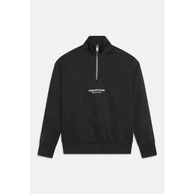 Image of JACK&amp;JONES JUNIOR Boy&#039;s JORVESTERBRO Sweat Quarter Zip NOOS JNR Sweatshirt, Forest River/Fit:Loose, 152