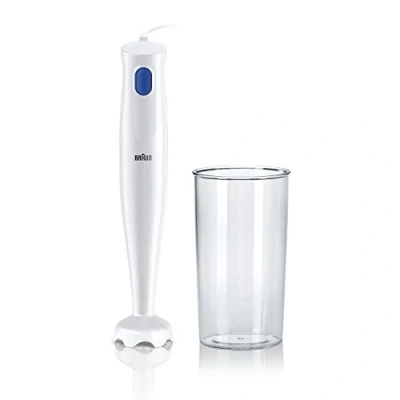 Image of Braun MultiQuick 1 Hand Mixer MQ10.001P, Lightweight with EasyTwist Technology, One Speed, 450W, White