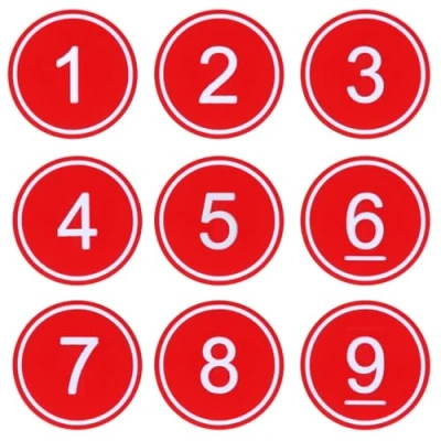 Image of NanTun Plastic Table Number Storage Locker Cabinet Numbers Pubs Restaurants Clubs Tags 50 Pieces Red 1 to