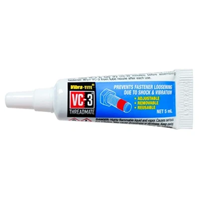 Image of Vibra TITE 213 VC 3 Threadmate Threadlocker, 65 to 165 Degree F, 5mL Tube, Red