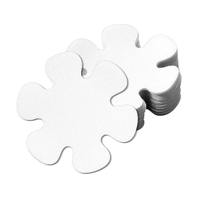 Image of Jagowa 20 Piece Non Slip Flower Bath Stickers Resistant Safety Shower Treads with Self Adhesive Backing for Flooring and Mat, Protects Against Slips Falls
