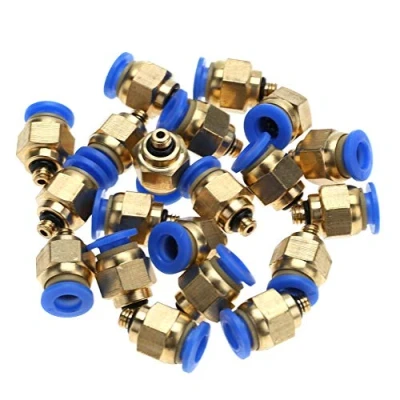 Image of 4mm Air Pipe Pneumatic Quick Fittings Male Thread Straight Push Connector for Connection(PC4 M5 20pcs), Universal Fitting